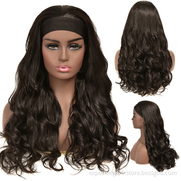 Long Headband Synthetic Wigs deep wave curly Bob Cut Synthetic Wig hair vendors for black women
